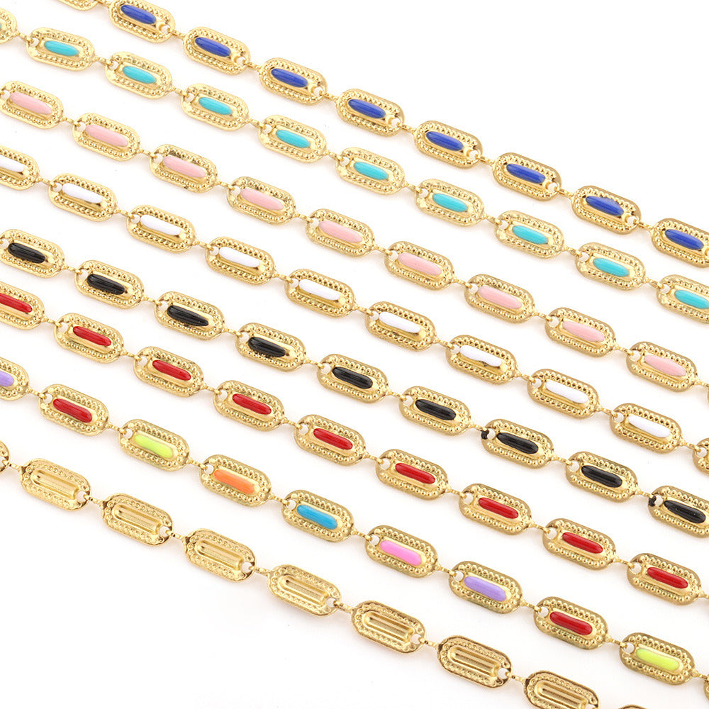 C1514 Enamel oval chain