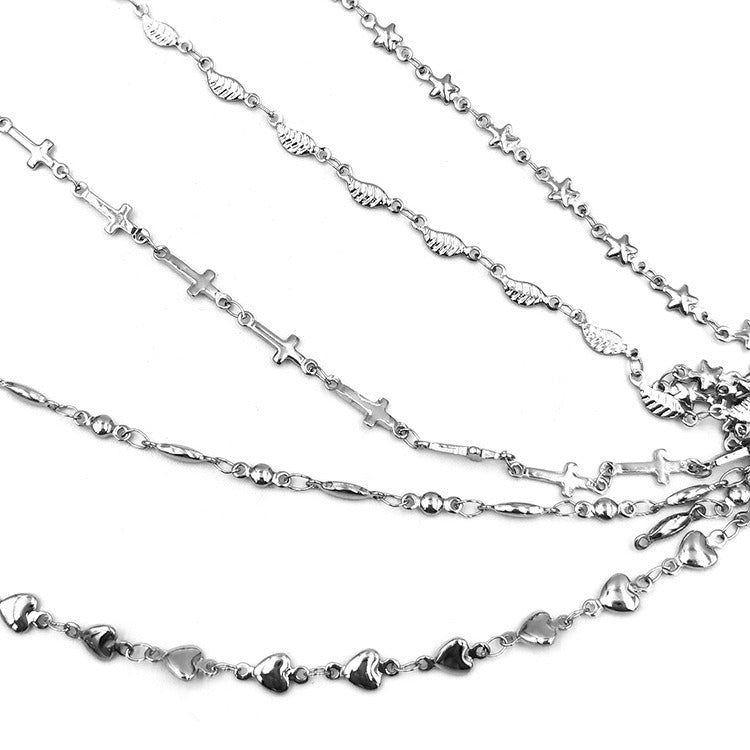 C1139 Leaf /cross chain-Vacuum Plating Waterproof Stainless steel chain