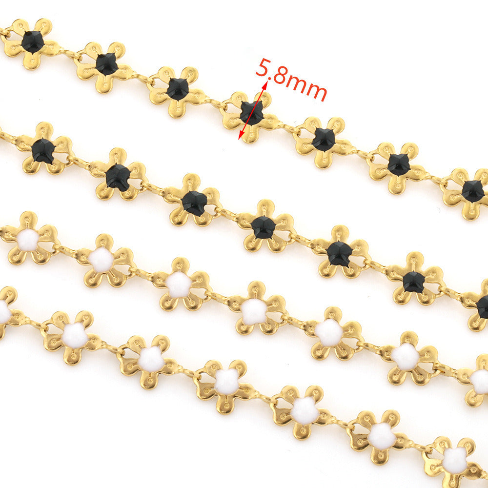 C1556 Enamel flower chain