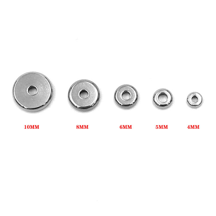 20/100pcs/pack spacer wheel beads -Vacuum Plating Waterproof Stainless steel
