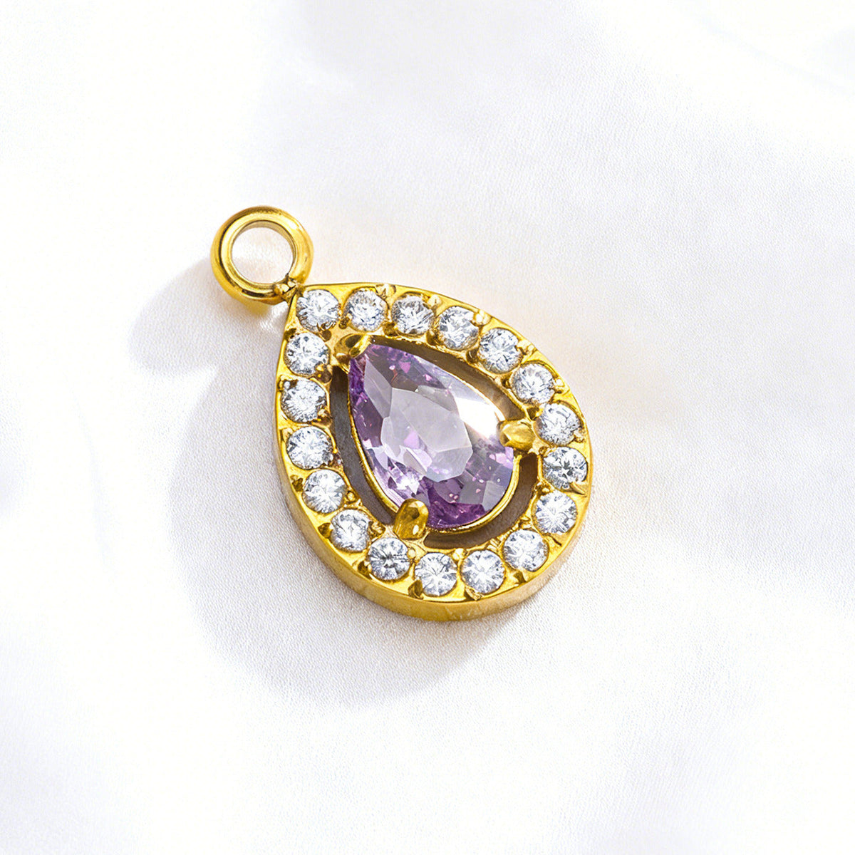 006 Colorful Drop Zircon Charms