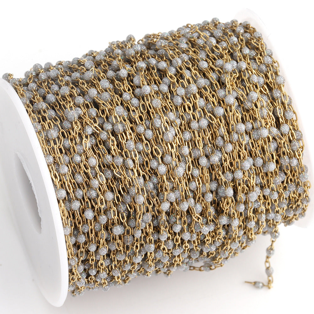 C1770 Enamel Glitter Beads Chain
