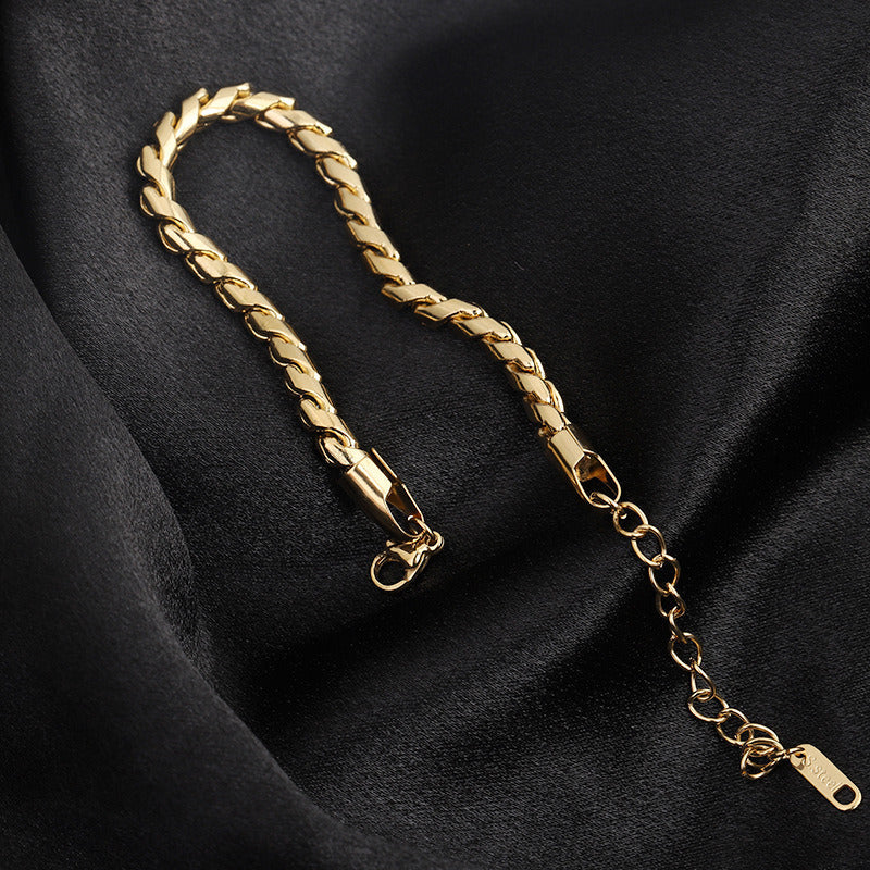 Stainless Steel Finished Thick Bracelet