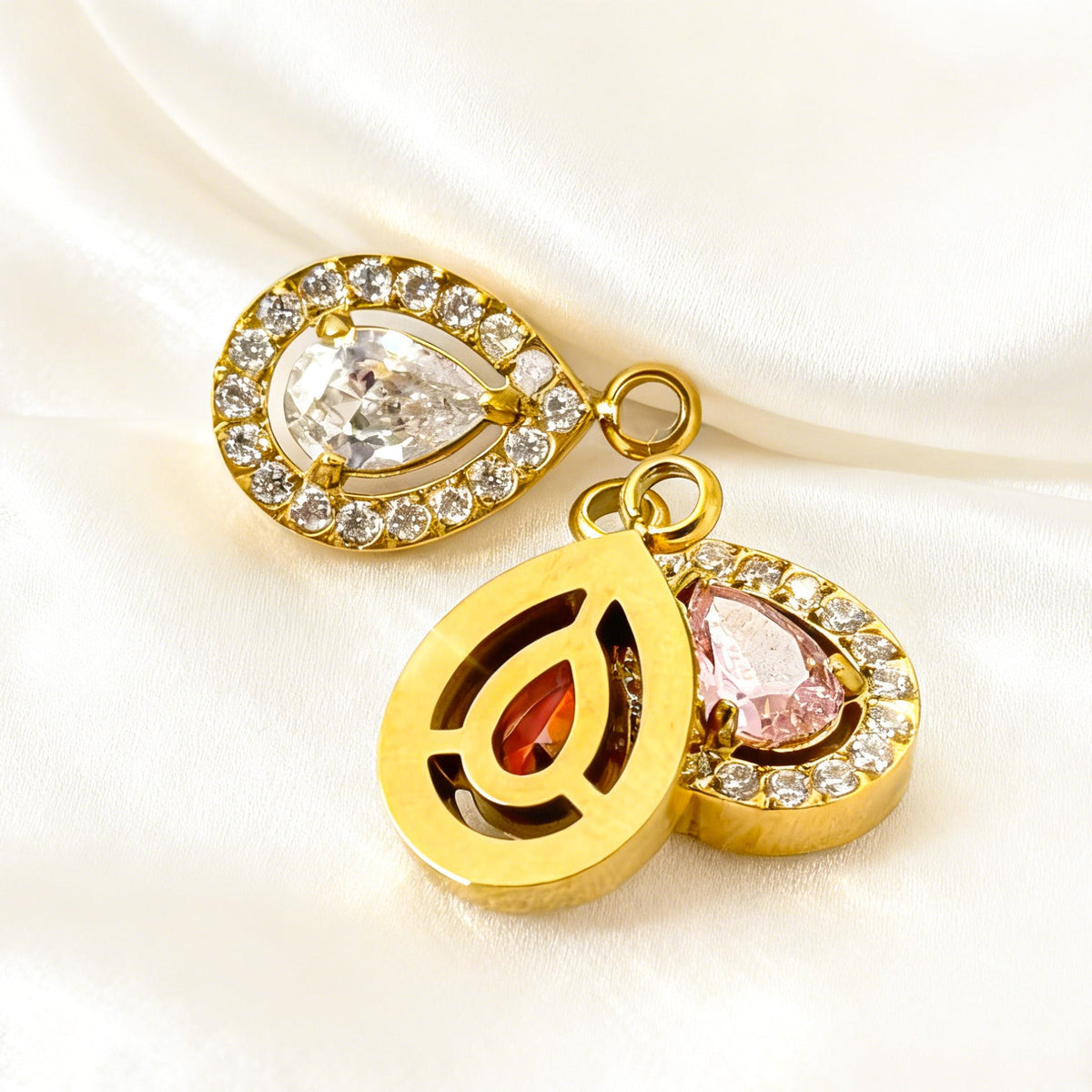 006 Colorful Drop Zircon Charms