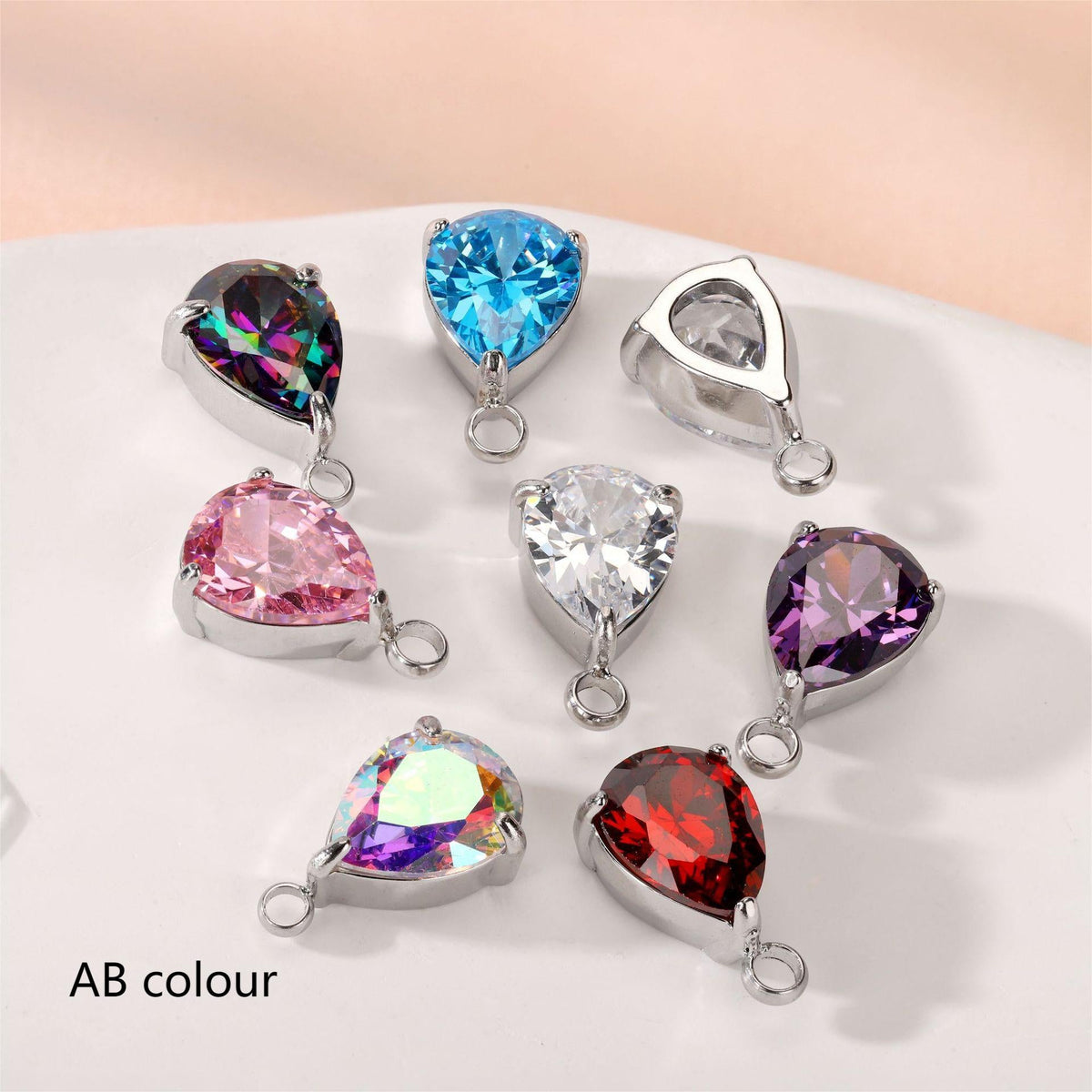 PC02 Teardrop charms stainless steel