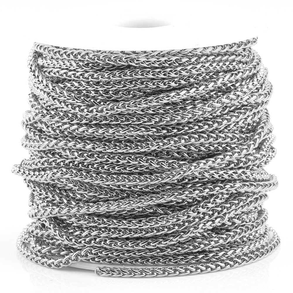 C1282 Wheat/Dragon's bone chain-Vacuum Plating Waterproof Stainless steel chain