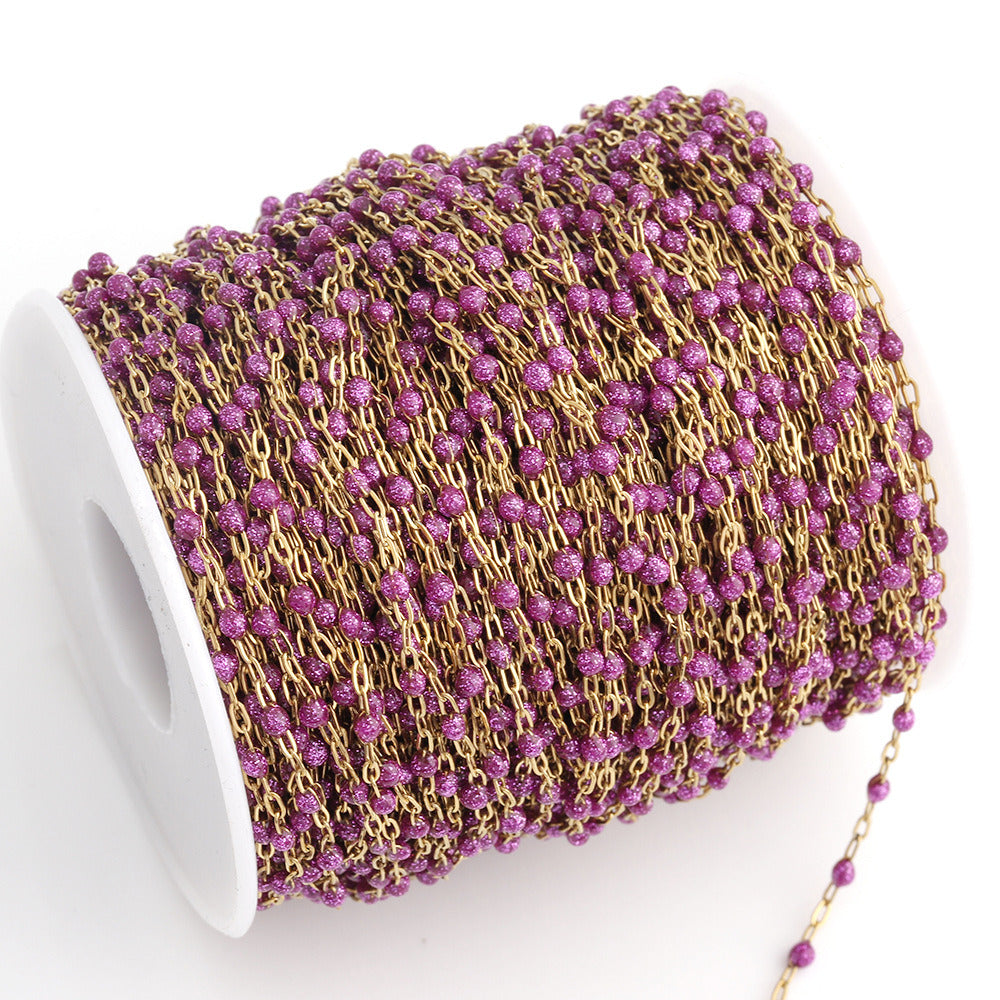 C1770 Enamel Glitter Beads Chain