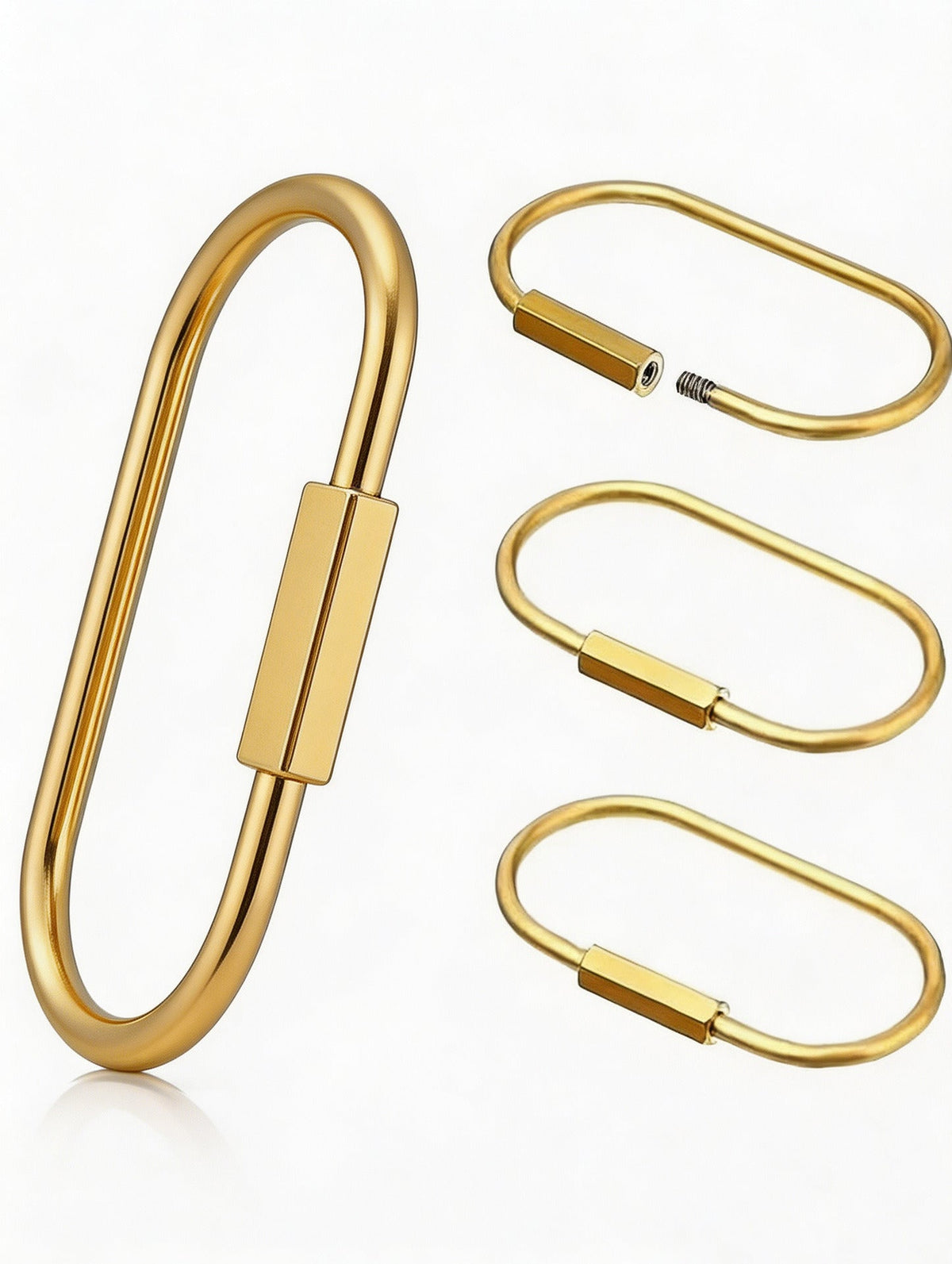 60/88mm Stainless steel Large Clasp,keychain for DIY Jewelry