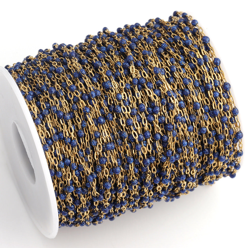 C1770 Enamel Glitter Beads Chain