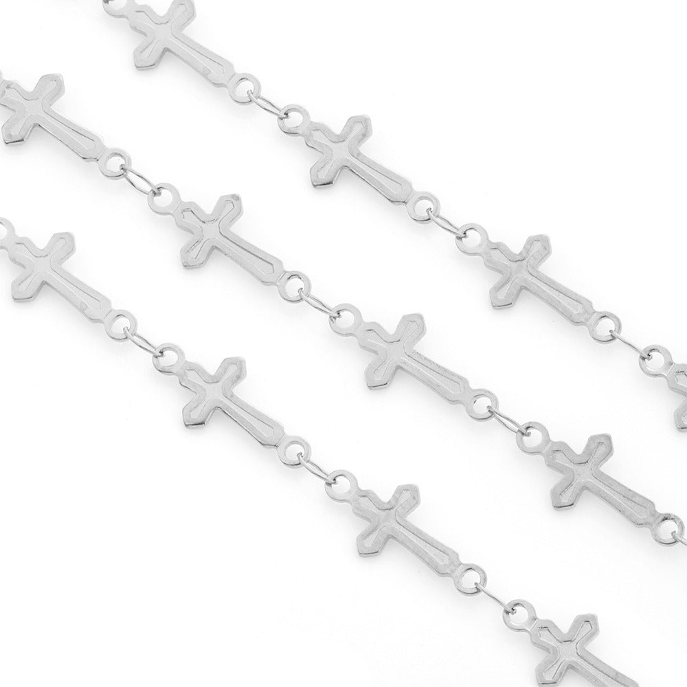 C1532 Cross chain-Vacuum Plating Waterproof Stainless steel chain