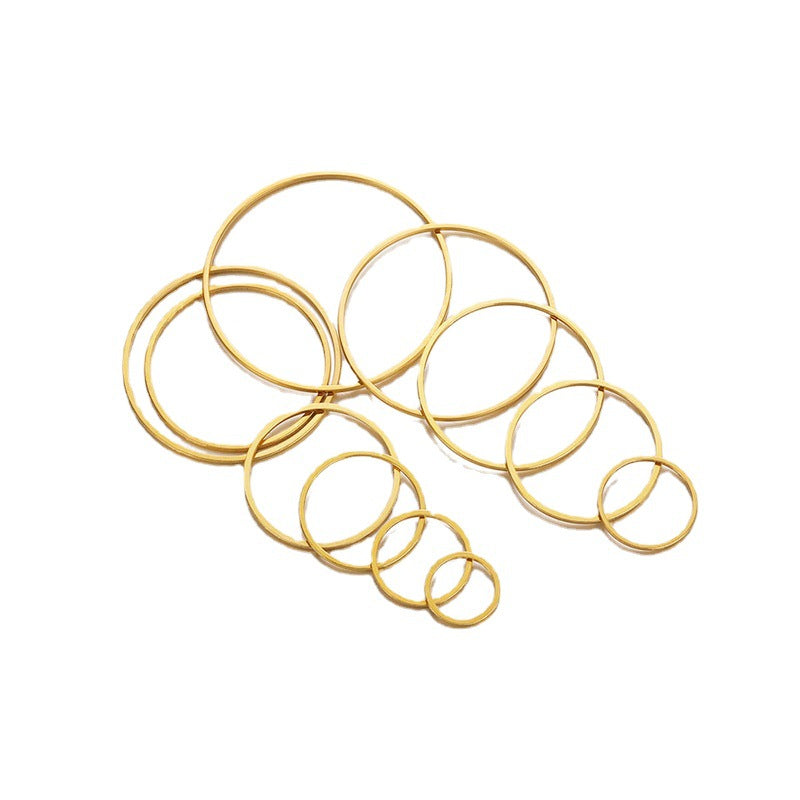 10pcs/pack Circle annulus hollowed for earring dream catcher -Vacuum Plating Waterproof Stainless steel