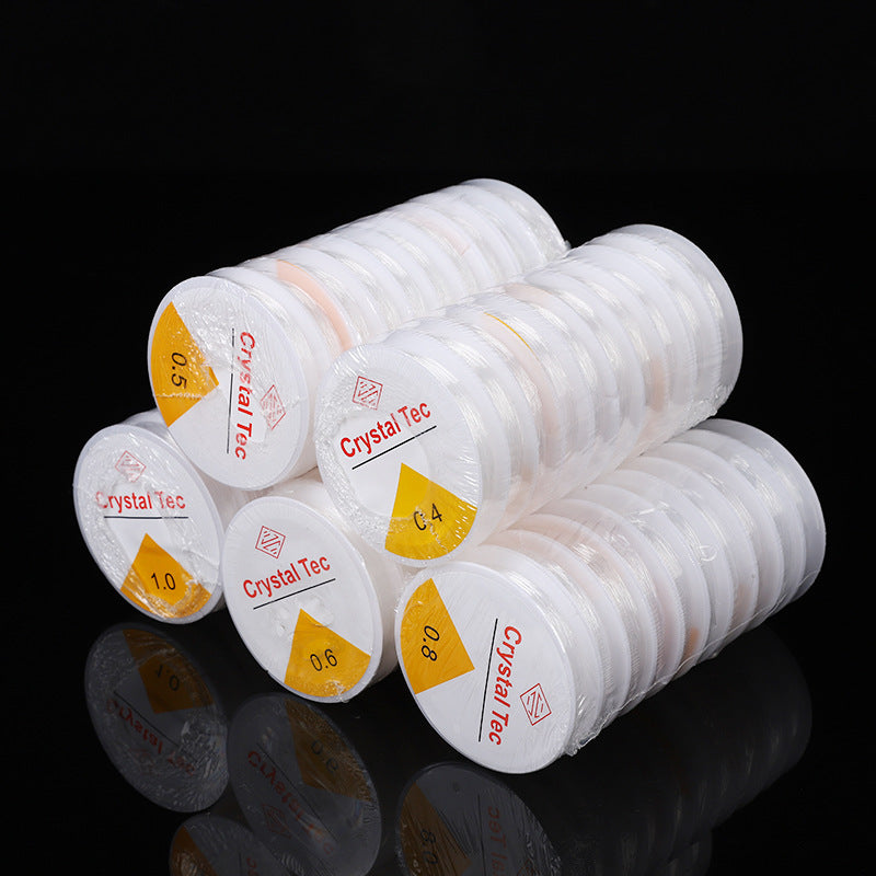 5 Reels TPU Round Clear Elastic Cord for Beads Jewelry Making