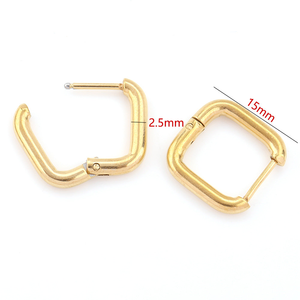 Geometric Hoop Earrings in Stainless steel