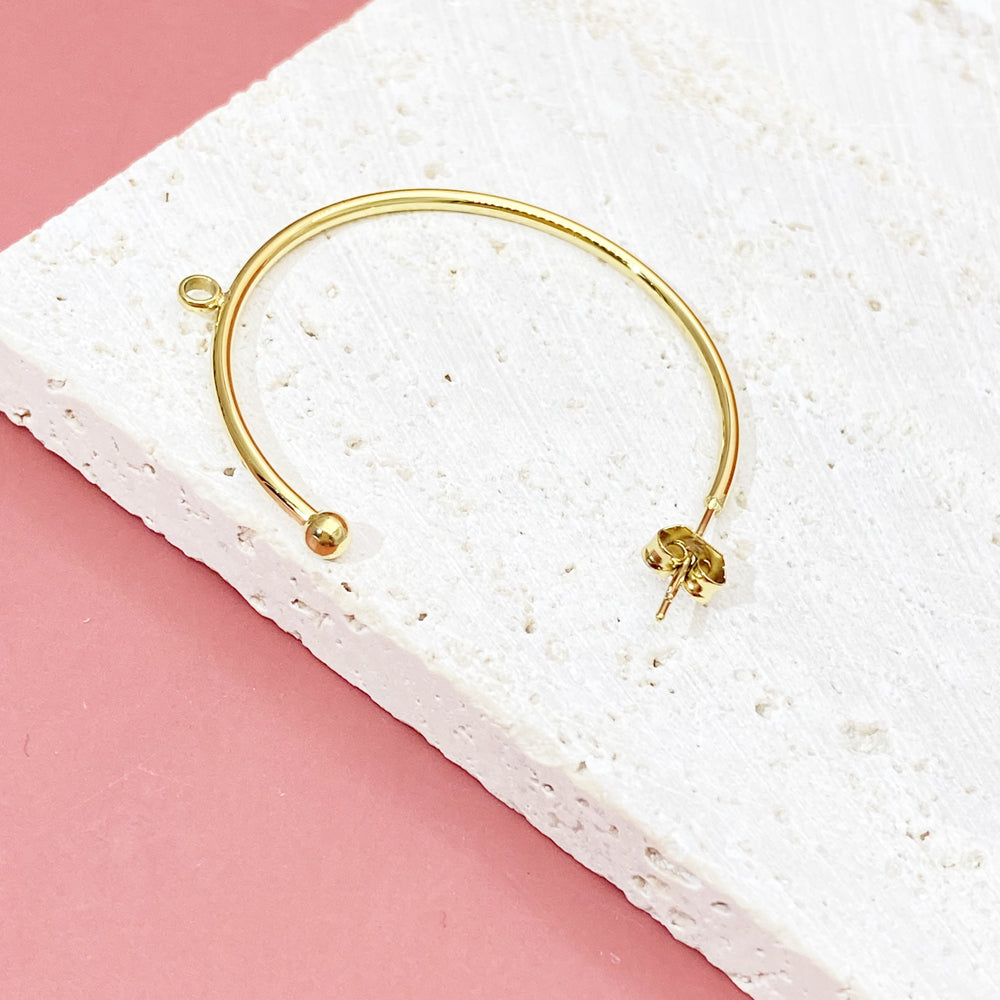 Earring hoop with jump ring