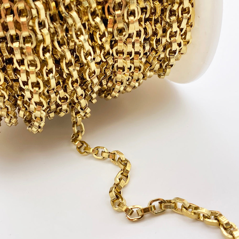 C8321 Oval link Chain-Vacuum Plating Waterproof Stainless steel chain