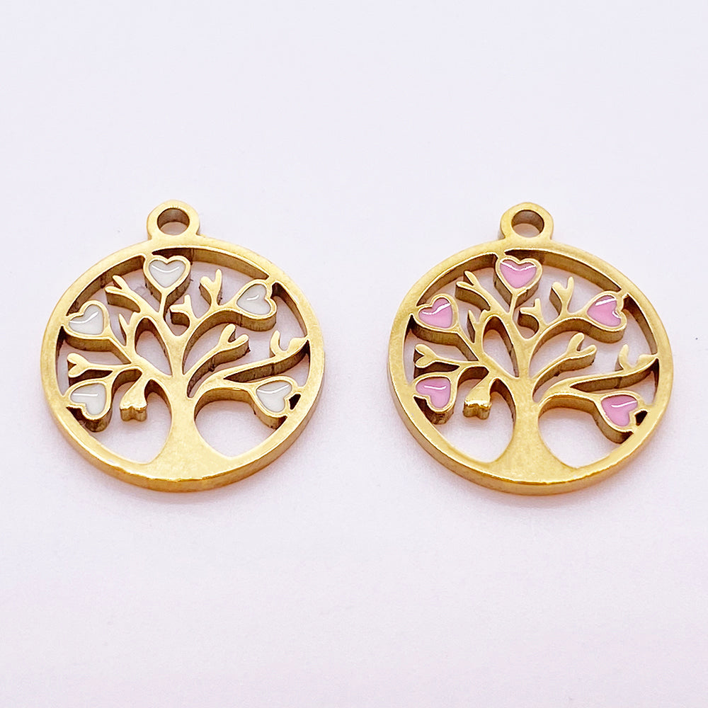 Heart tree charm