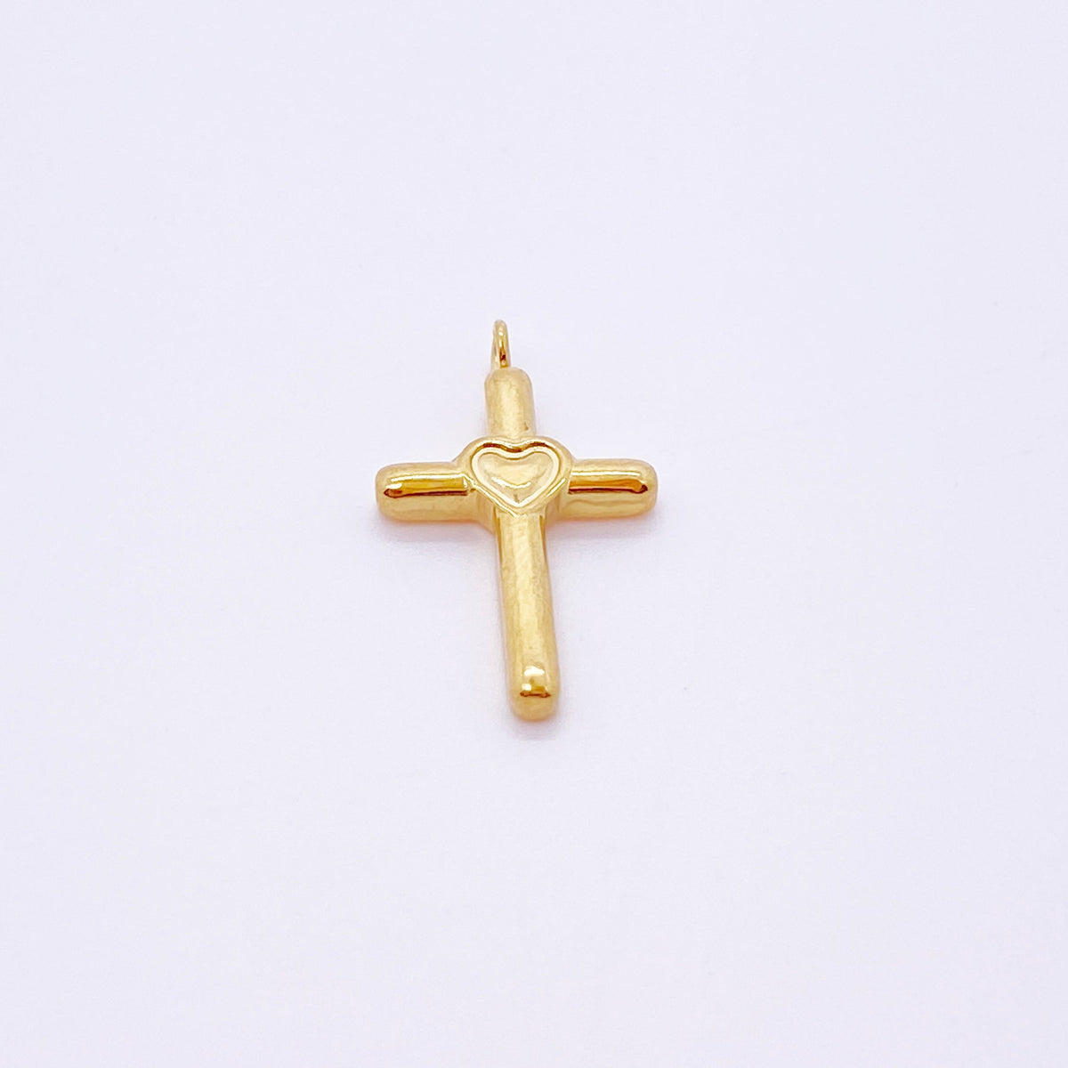 Cross heart charm