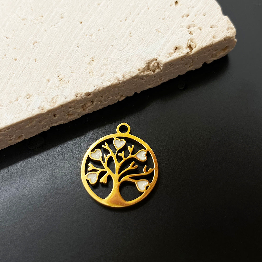 Heart tree charm
