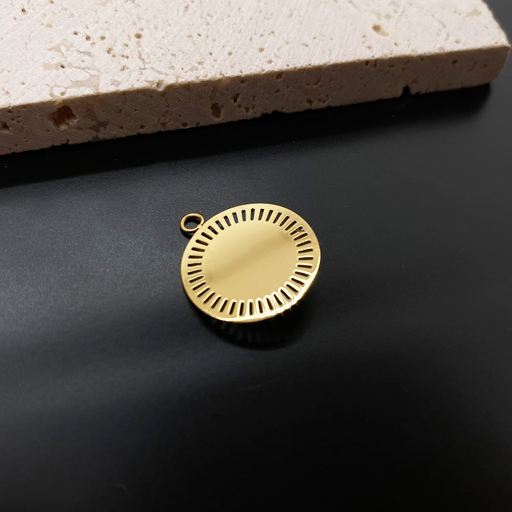 Round gemstone pendants