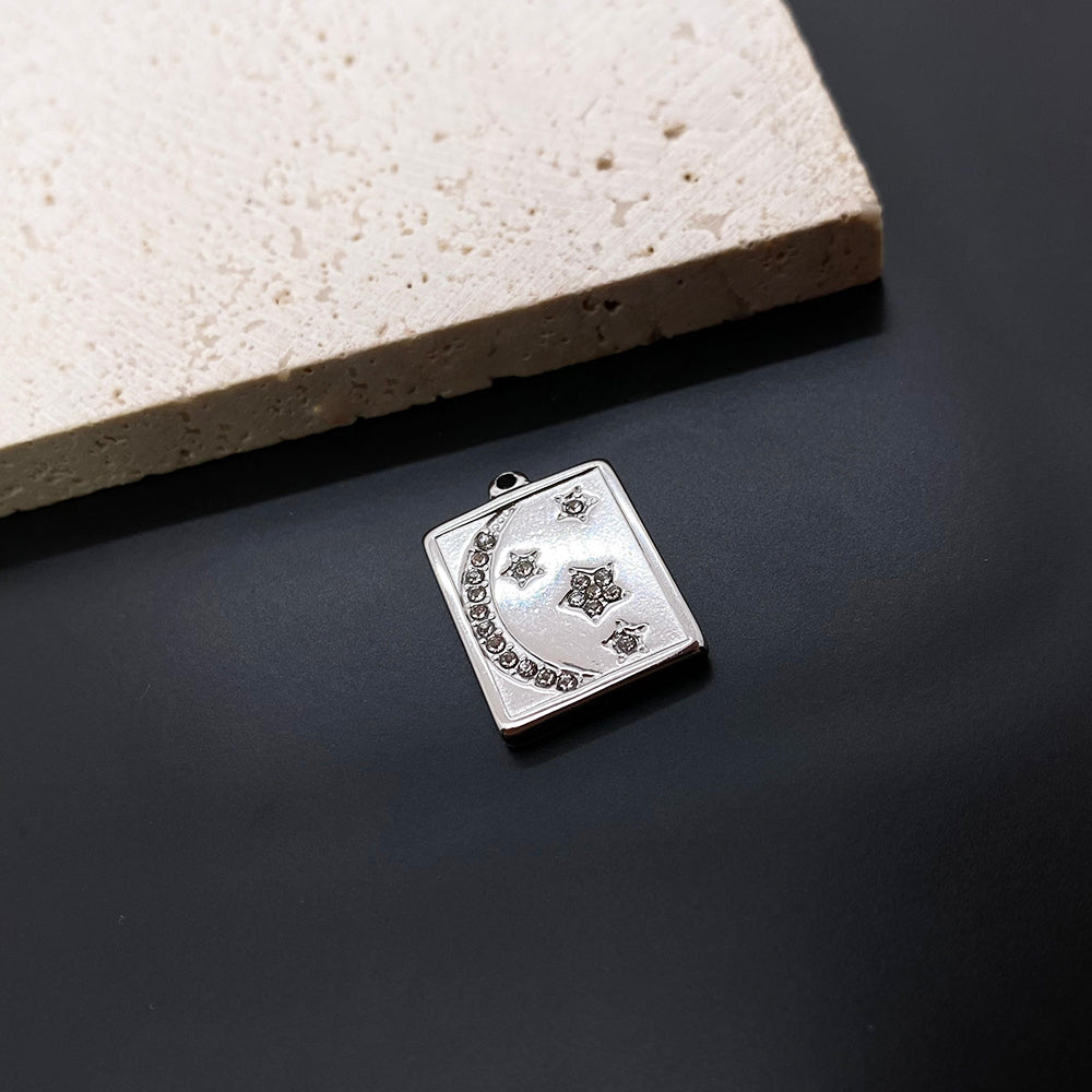 5602 Moon and star diamonded charm
