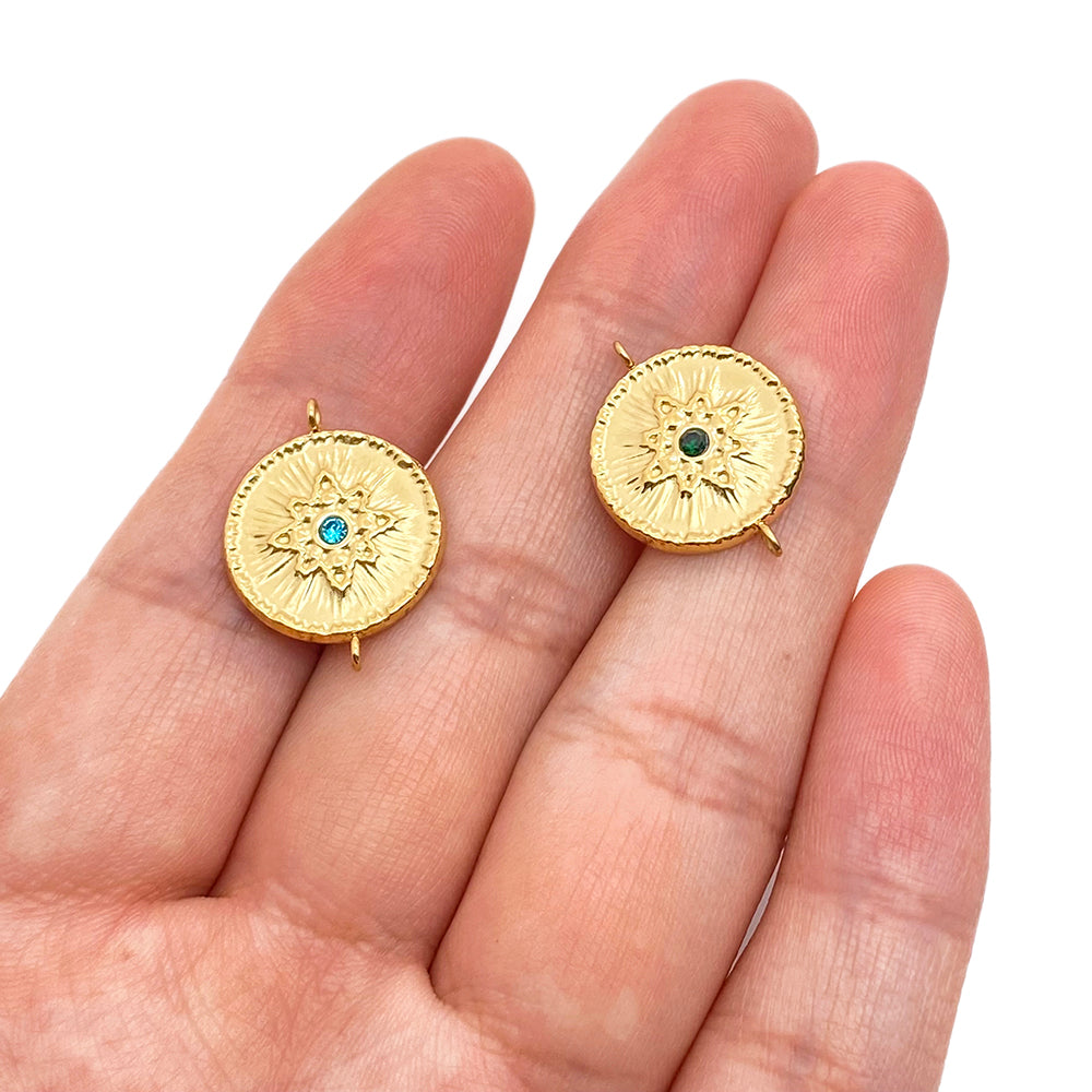 5436 Gemstone sun charm