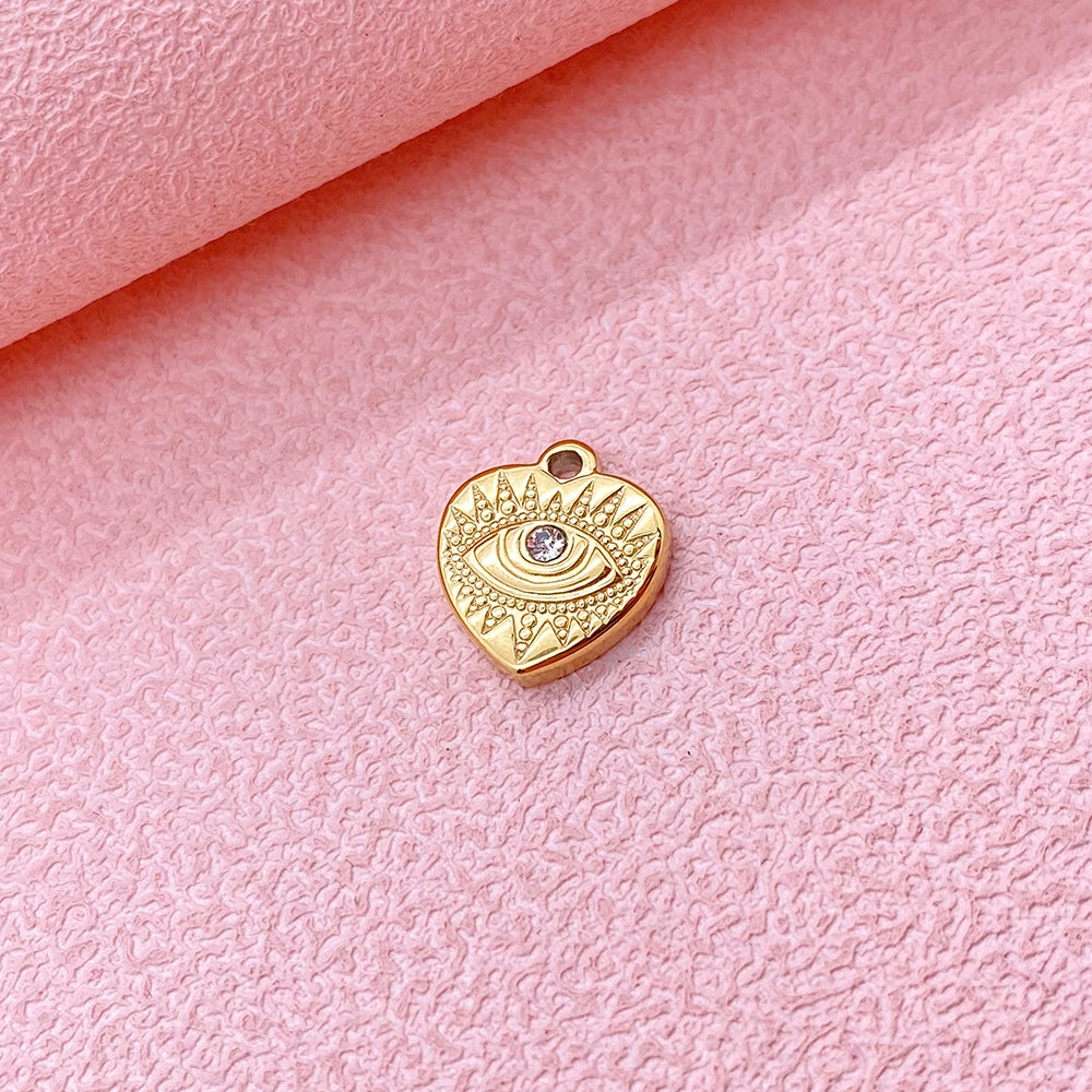5737 Evil eye heart charm