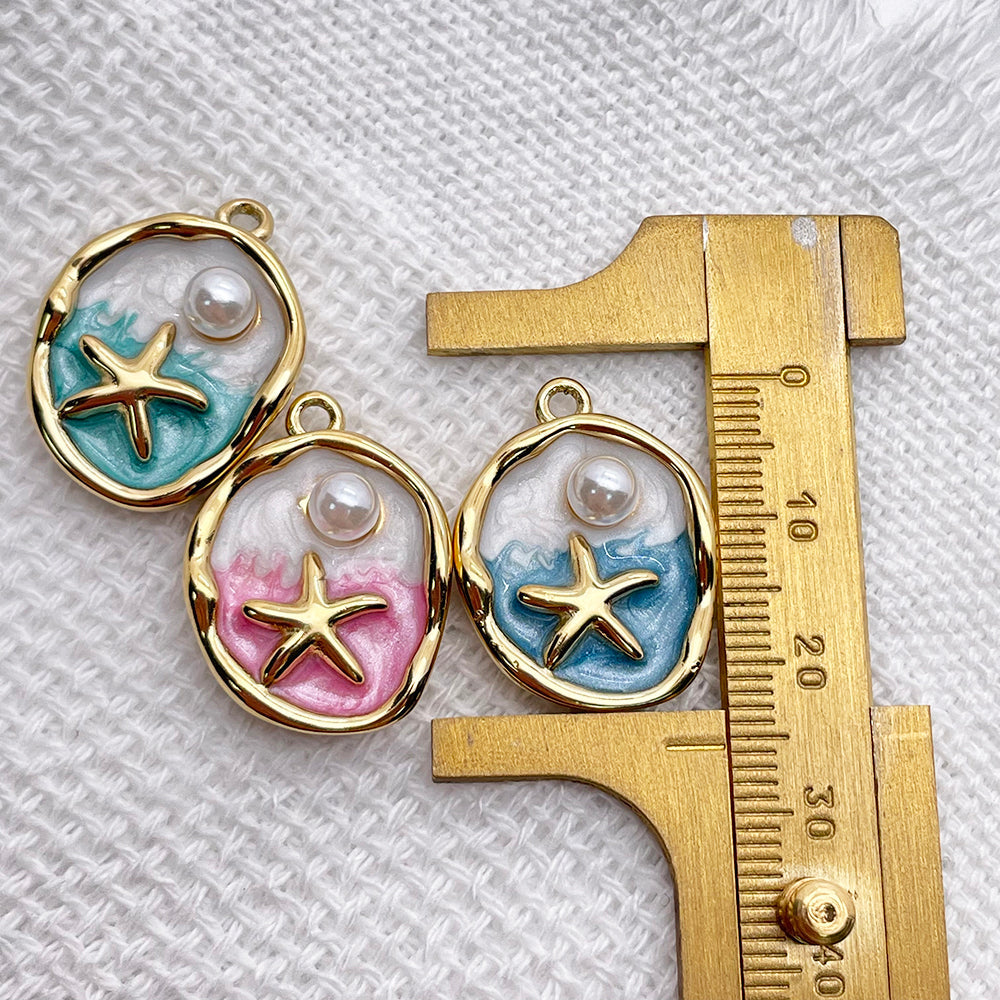 51534 Enamel starfish charm
