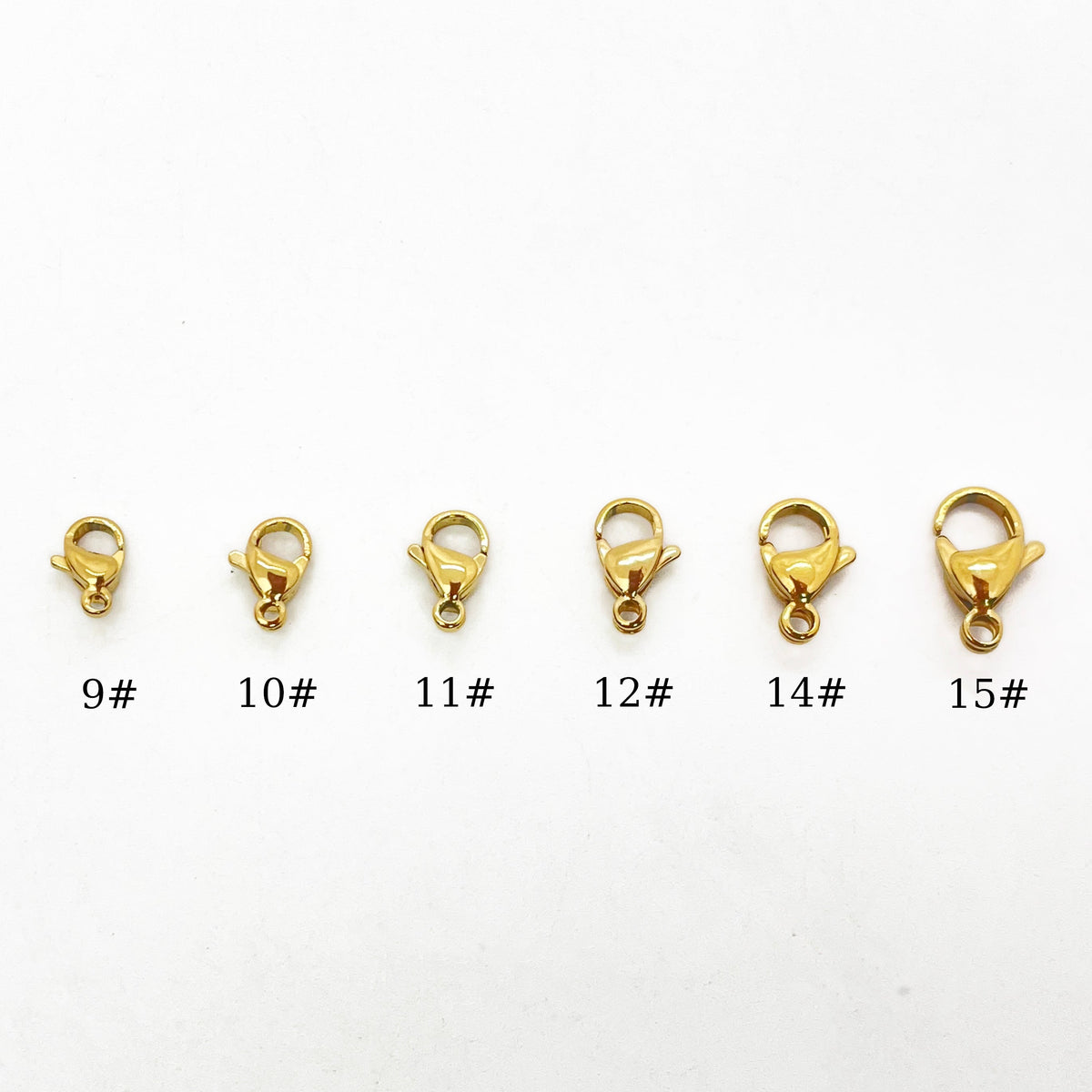 10pcs/pack lobster clasp -Vacuum Plating Waterproof Stainless steel basic accessories