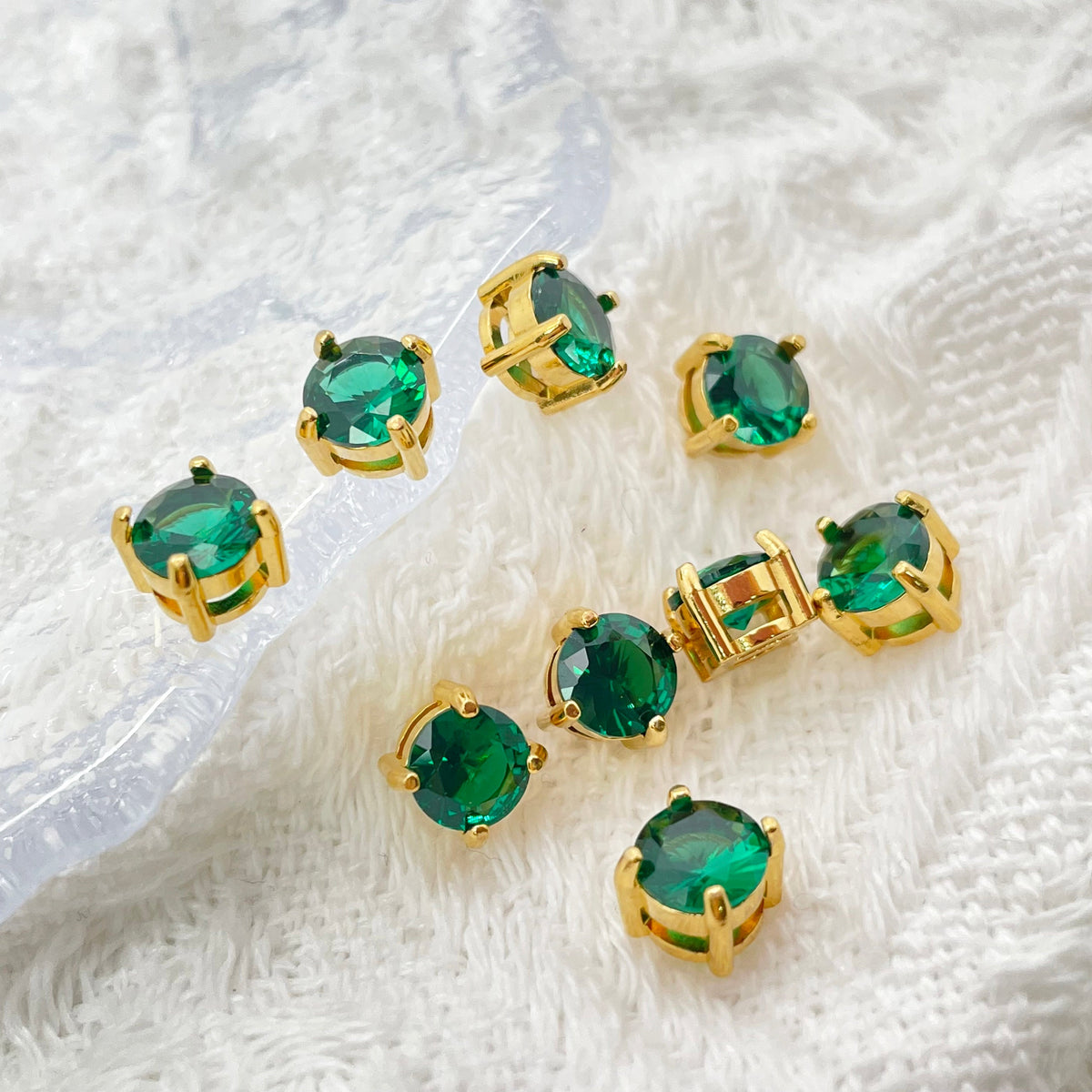 6mm Colorful Zircon Birthstone Charms