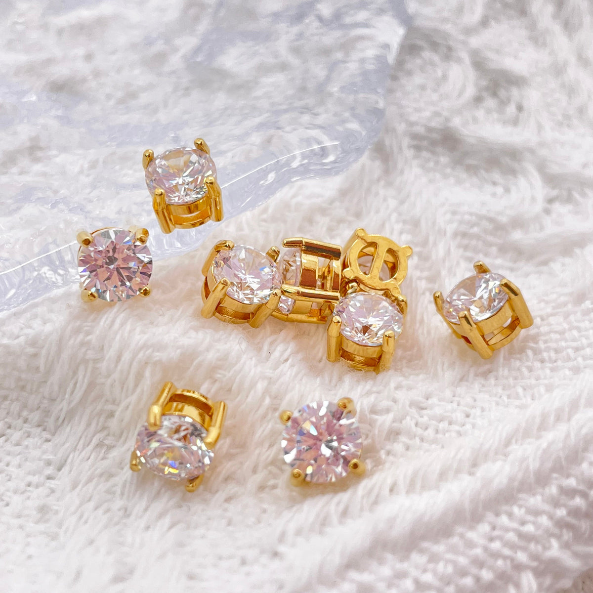 6mm Colorful Zircon Birthstone Charms