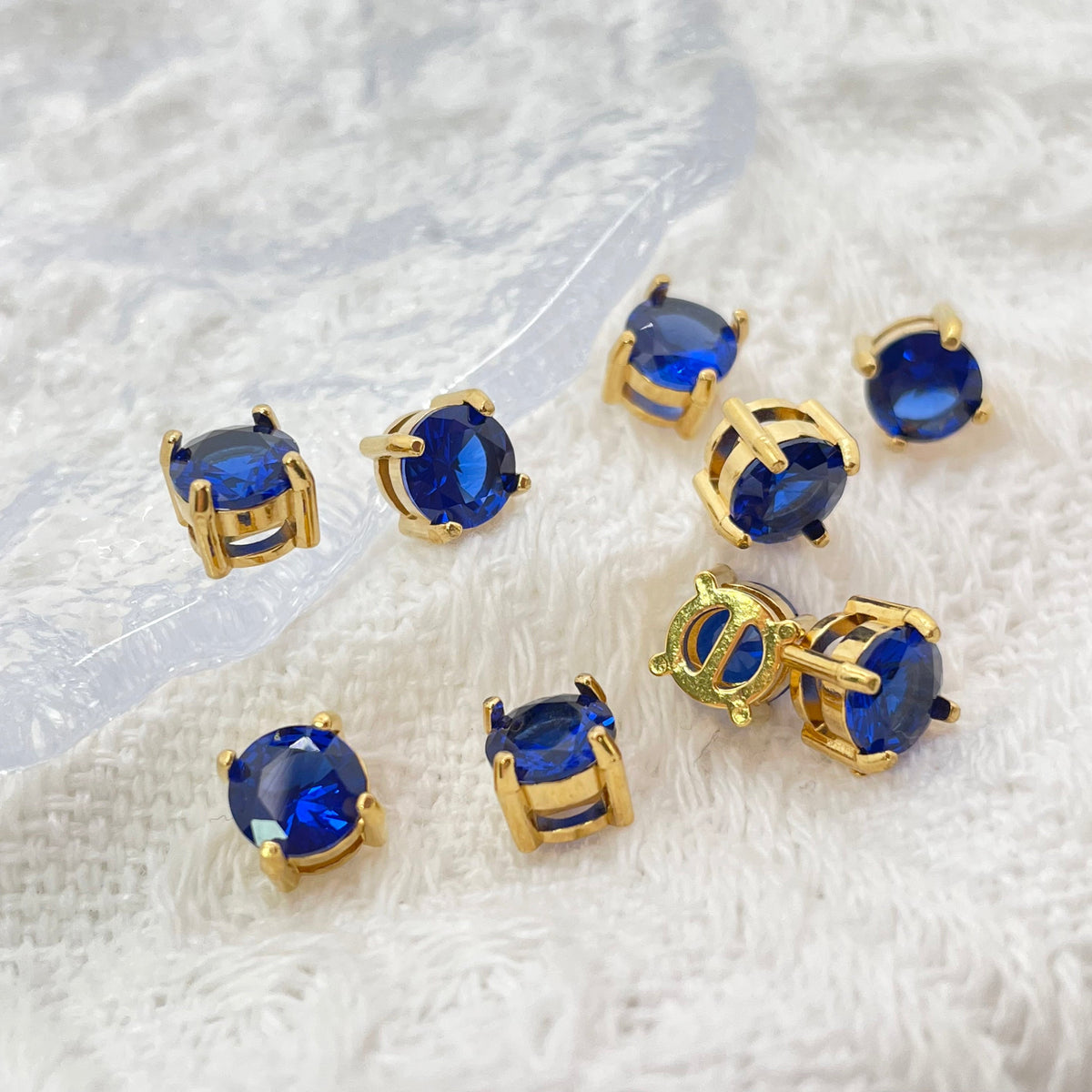 6mm Colorful Zircon Birthstone Charms