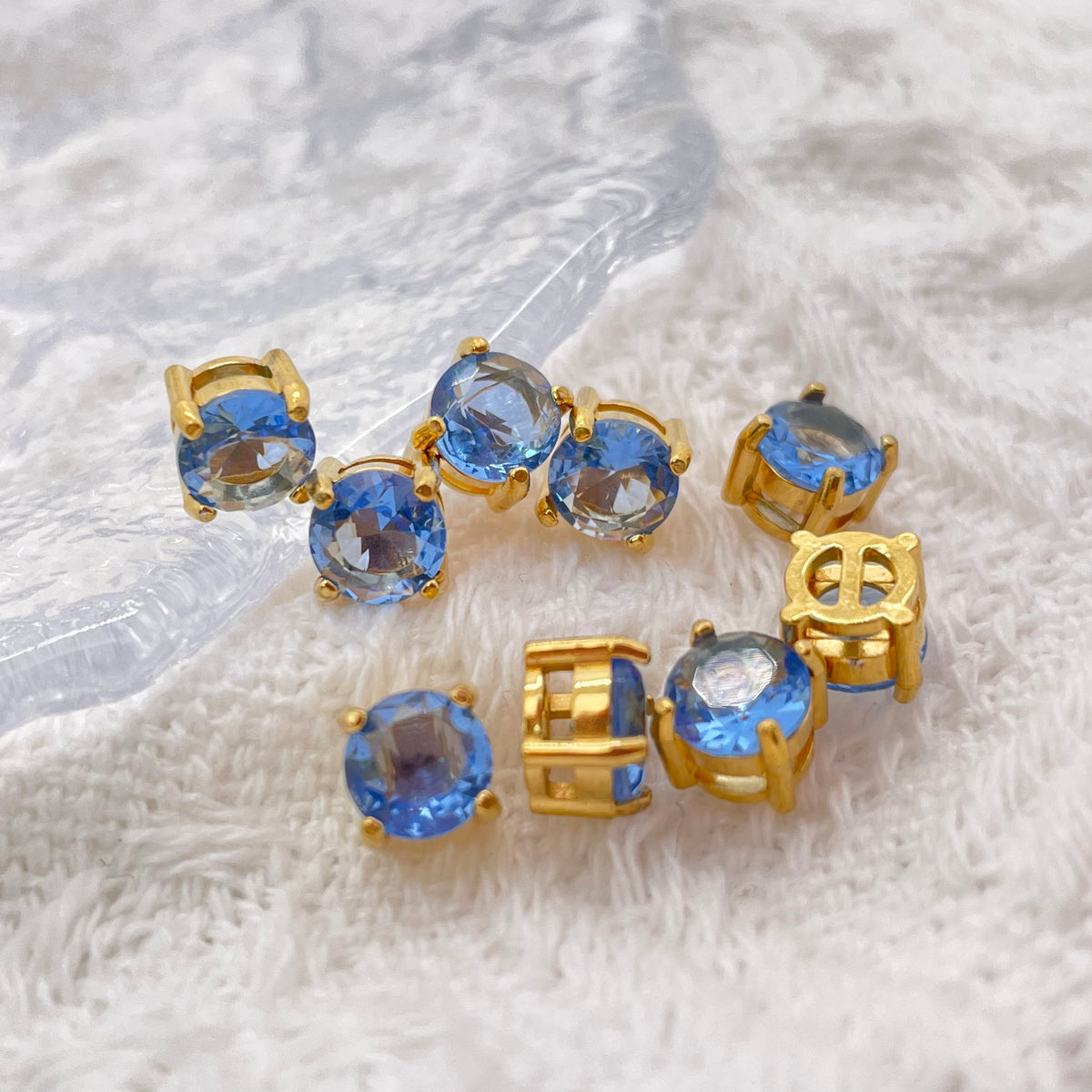 6mm Colorful Zircon Birthstone Charms