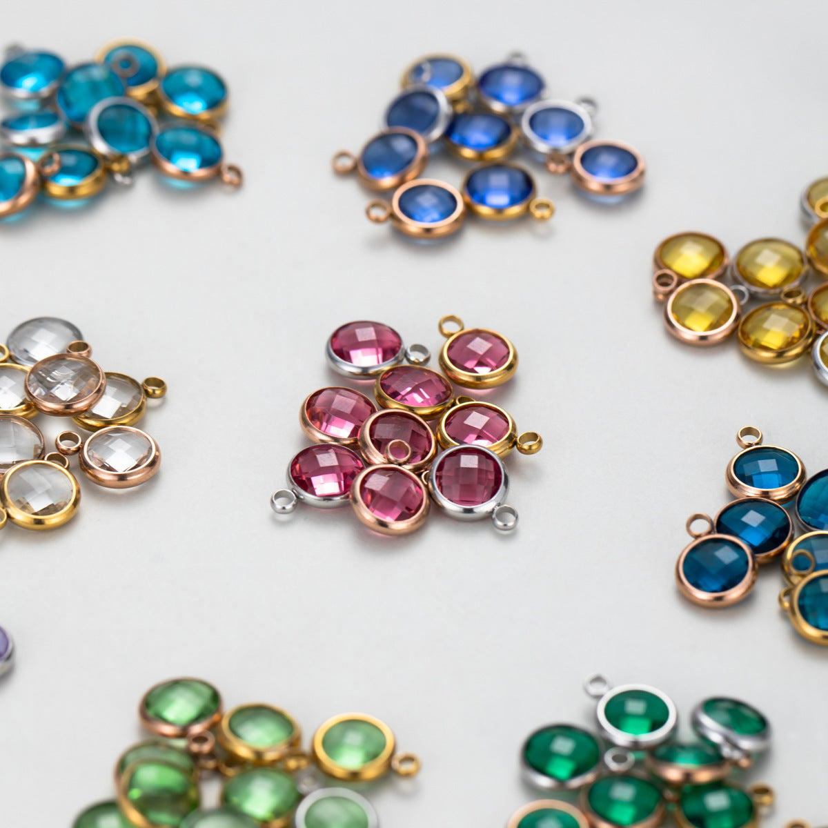 7mm/9mm Glass Birthstone charm