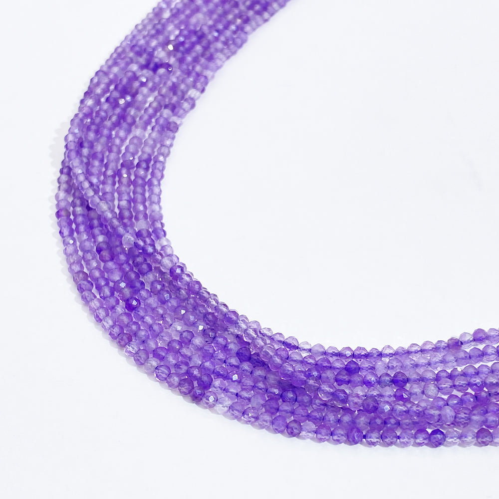 A MIX 2mm Natural Faceted stone beads for jewelry DIY