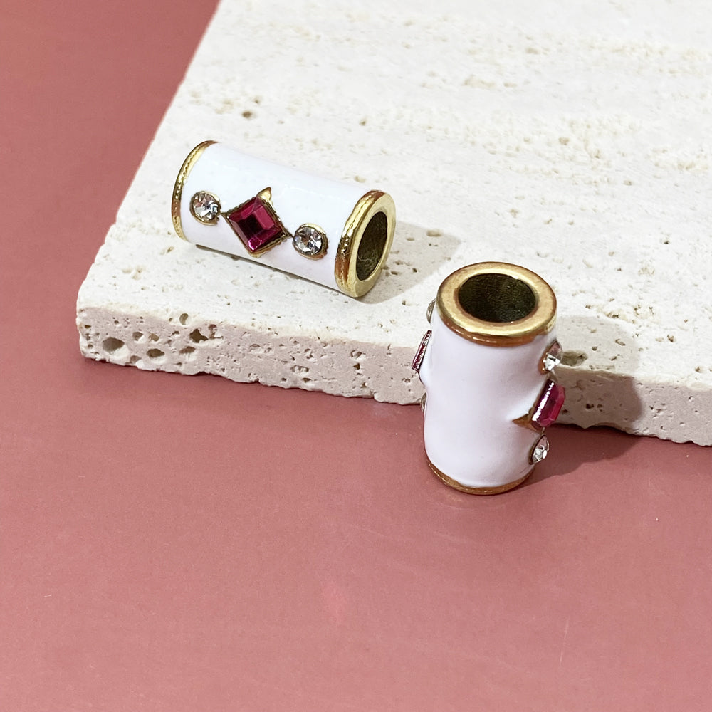 Enamel Tube charm for DIY