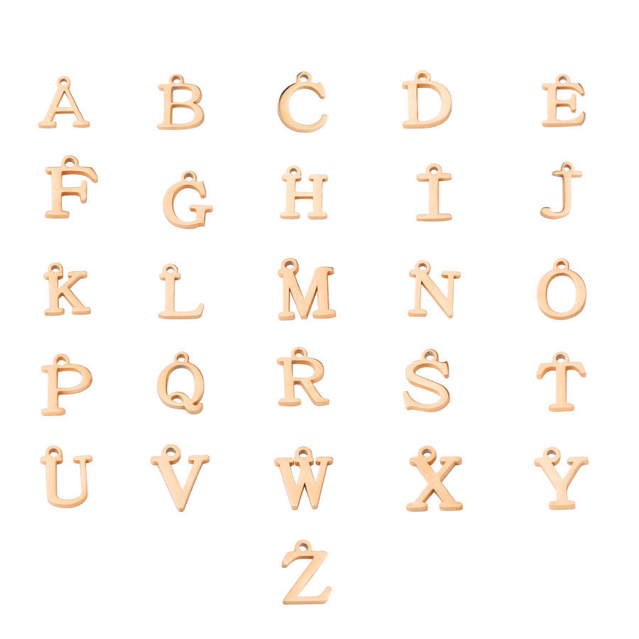 Stainless Steel Letter Charms