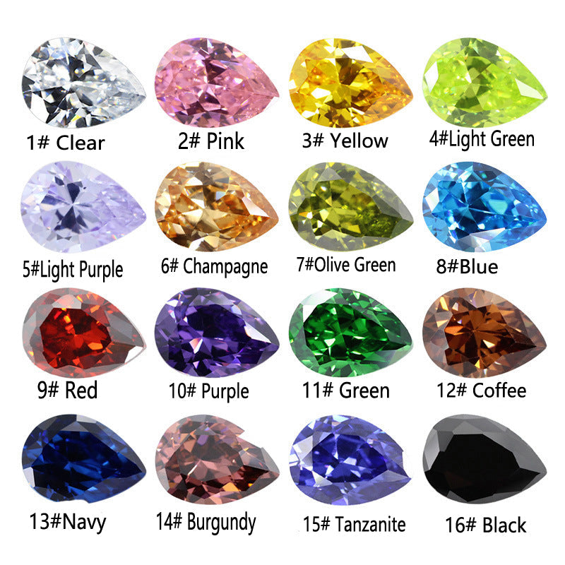 Drop cubic Zircon Diamond sharp-bottomed