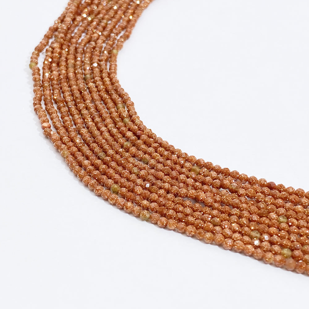 A MIX 2mm Natural Faceted stone beads for jewelry DIY