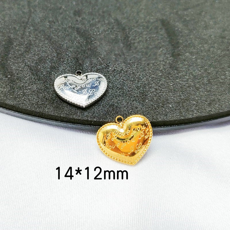 Stainless steel Heart pendants for Jewelry Making