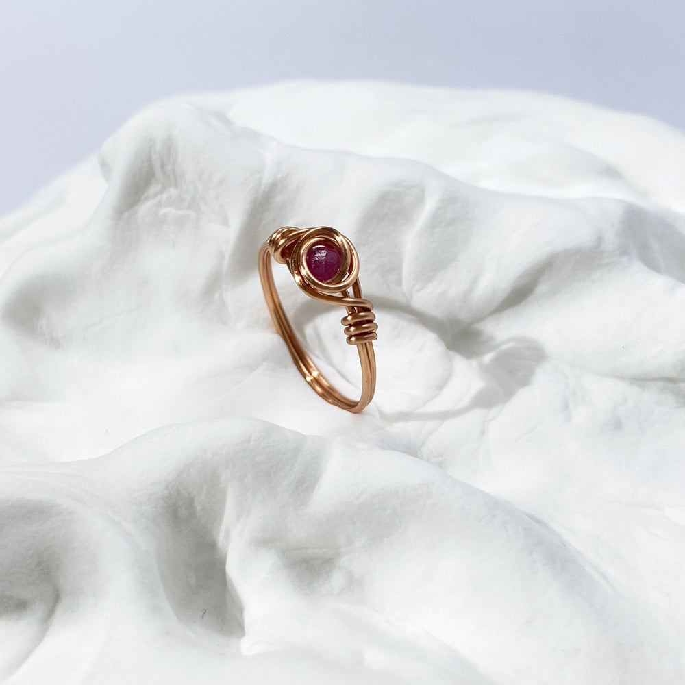 Ruby Rings,Mixed style wire wrapped ruby rings,boho style rings,unique design gift