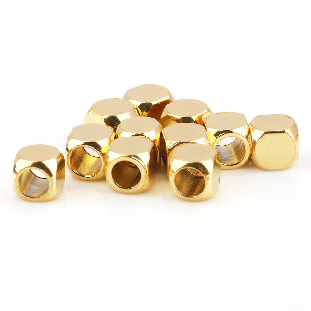 50pcs Square Beads in Stainless steel for DIY