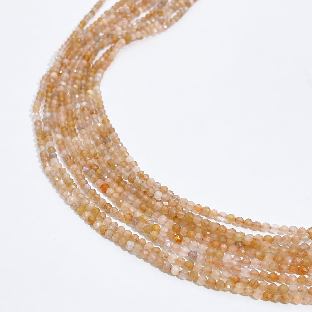 A MIX 2mm Natural Faceted stone beads for jewelry DIY