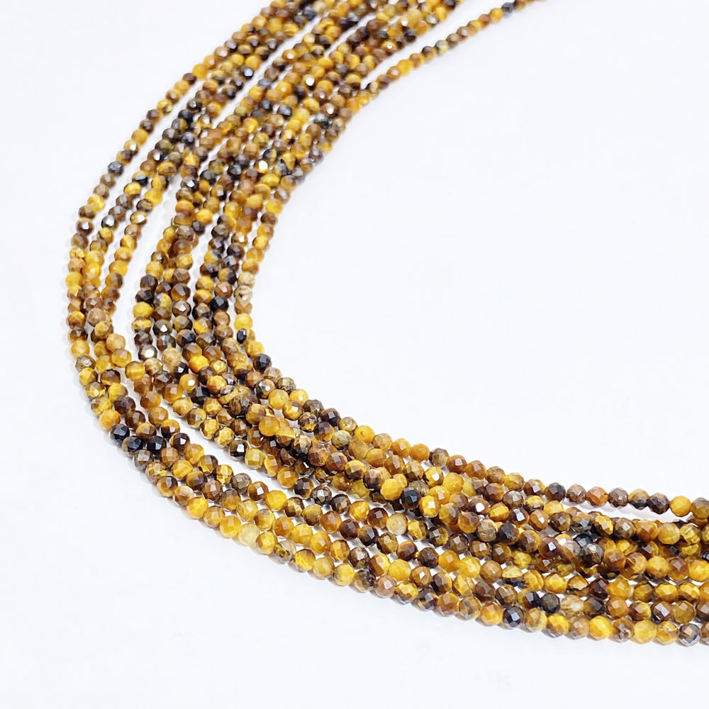 A MIX 2mm Natural Faceted stone beads for jewelry DIY