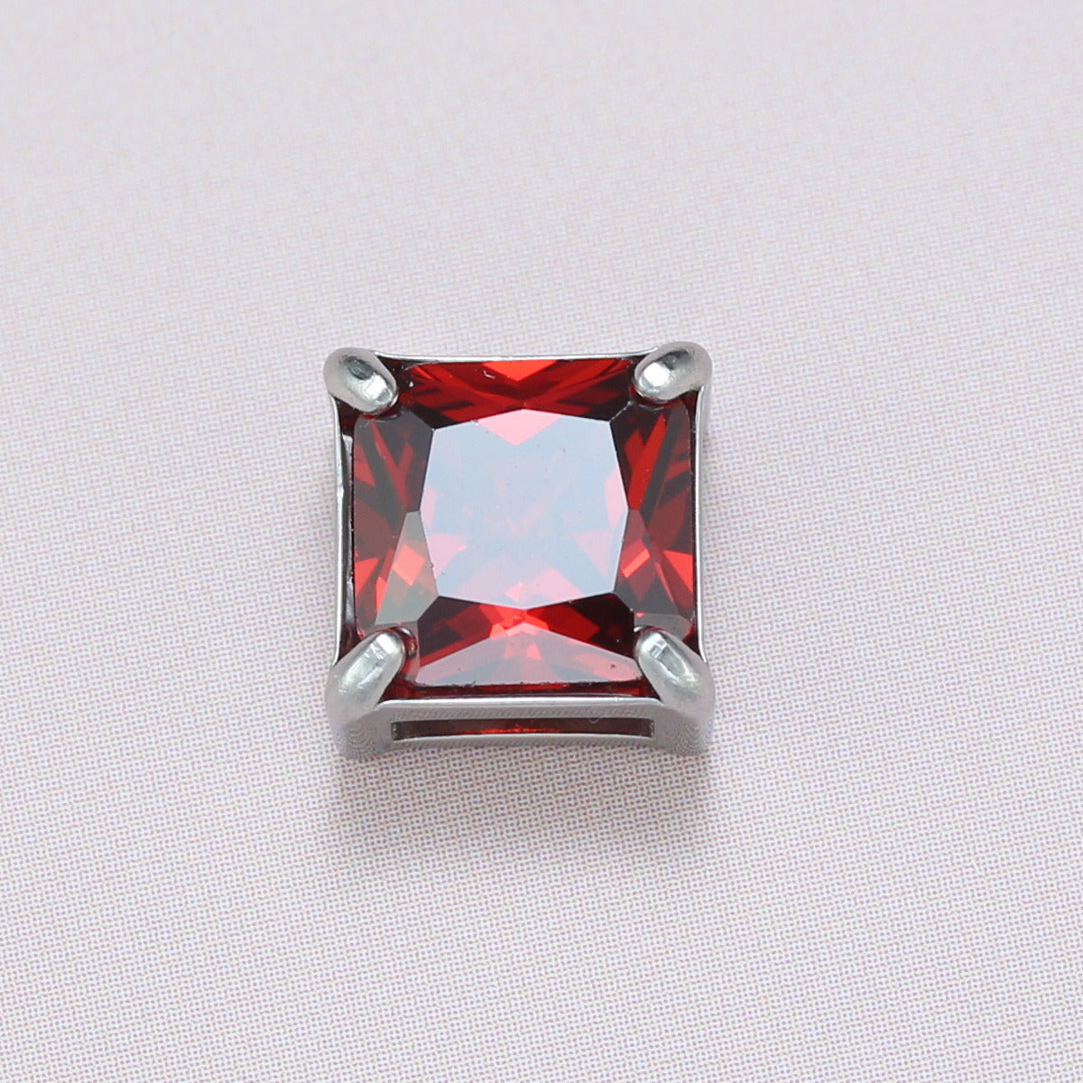 8mm Square Zircon Charms