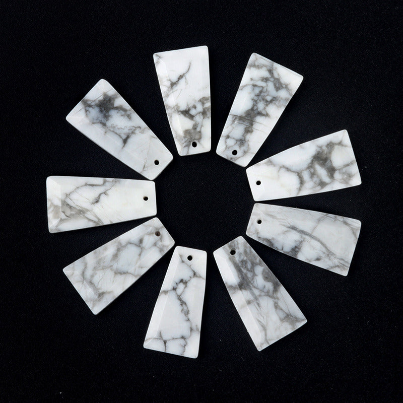 25x13mm Faceted trapezoid natural stone 1 Pc