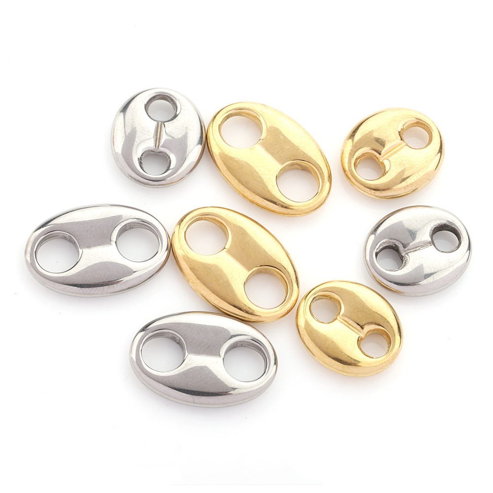 1372 5Pcs/Pack Coffee bean/Pig nose Charm