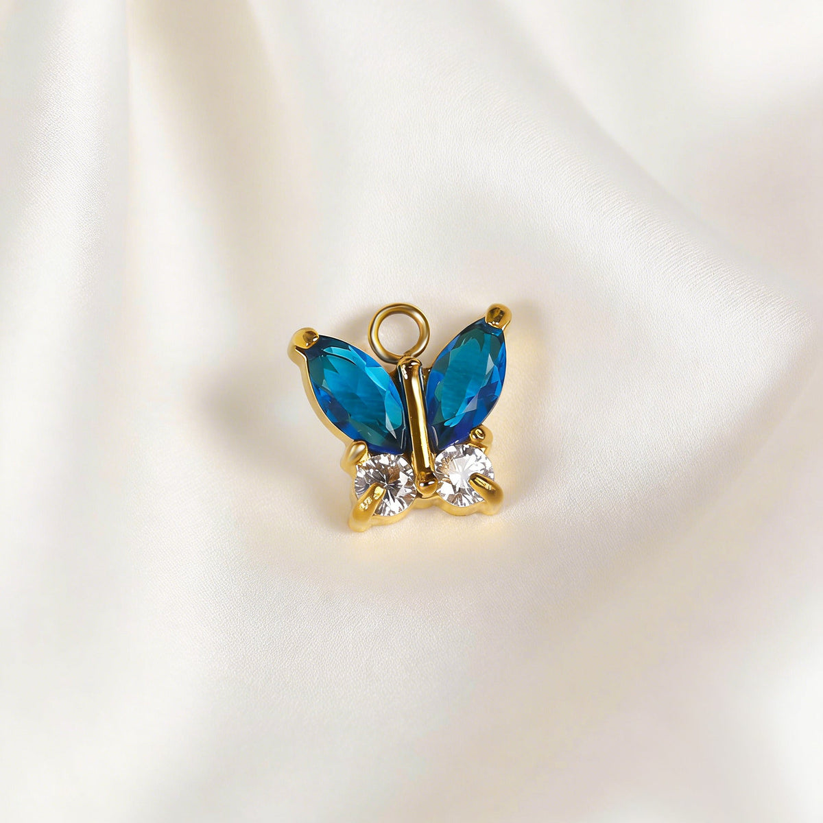 052 Colorful Zircon Butterfly charms