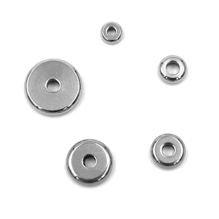 20/100pcs/pack spacer wheel beads -Vacuum Plating Waterproof Stainless steel