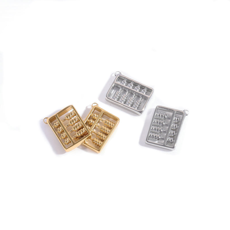 Stainless steel abacus charm