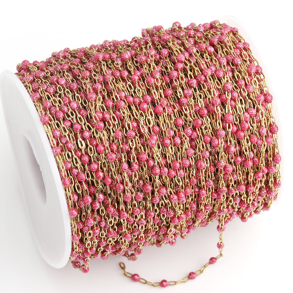 C1770 Enamel Glitter Beads Chain